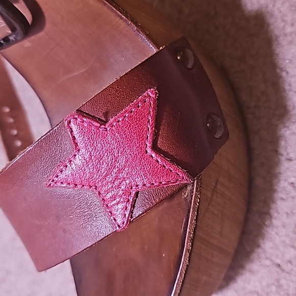 Steve Madden chunky wood leather sandals - Picture 6 of 7